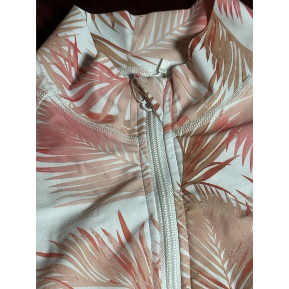 Women M Long Sleeve Rash Guard SwimDress Thumb Holes zippered with skirt/shorts - Picture 8 of 14